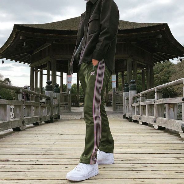 mens pants men women 1 multi embroidered butterfly stripe needles awge trousers multicolor sport 230712, Black
mens pants men women 1 multi embroidered butterfly stripe needles awge trousers multicolor sport 230712, Black