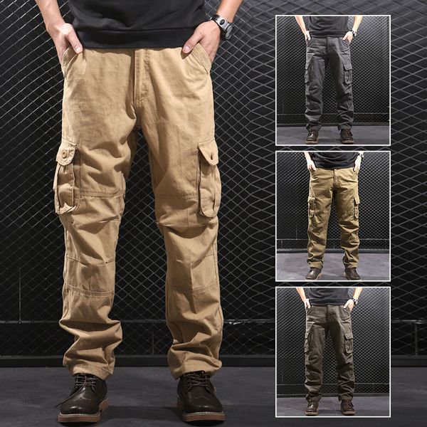 men's pants cargo pants men's outdoor training military tactical trousers cotton loose straight large size multiple pocket pants 2, Black
men's pants cargo pants men's outdoor training military tactical trousers cotton loose straight large size multiple pocket pants 2, Black