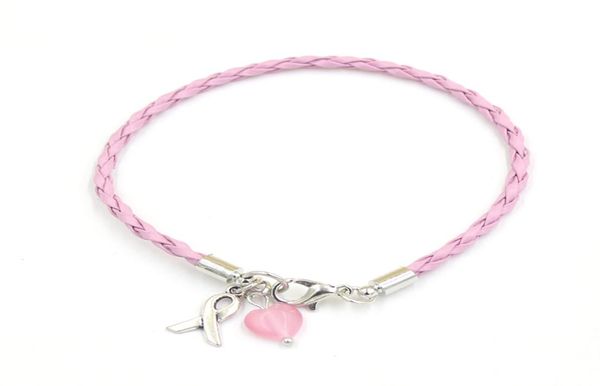 whole simple pink pu braid leather bracelets awareness jewelry breast cancer bracelet with pink heart ribbon charm pulsera5678852, Golden;silver
whole simple pink pu braid leather bracelets awareness jewelry breast cancer bracelet with pink heart ribbon charm pulsera5678852, Golden;silver