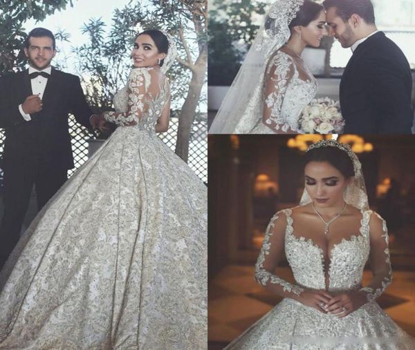 2018 retro sheer neck illusion long sleeves wedding dresses with lace applique beaded arabic bride wedding gowns4202701, White
2018 retro sheer neck illusion long sleeves wedding dresses with lace applique beaded arabic bride wedding gowns4202701, White