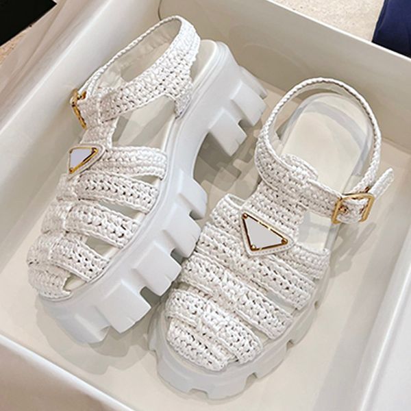 slippers designers shoes weave comfortable sandals women sandals monolith cage sandals womens shoes triangle signature toothed sole thick so, Black
slippers designers shoes weave comfortable sandals women sandals monolith cage sandals womens shoes triangle signature toothed sole thick so, Black