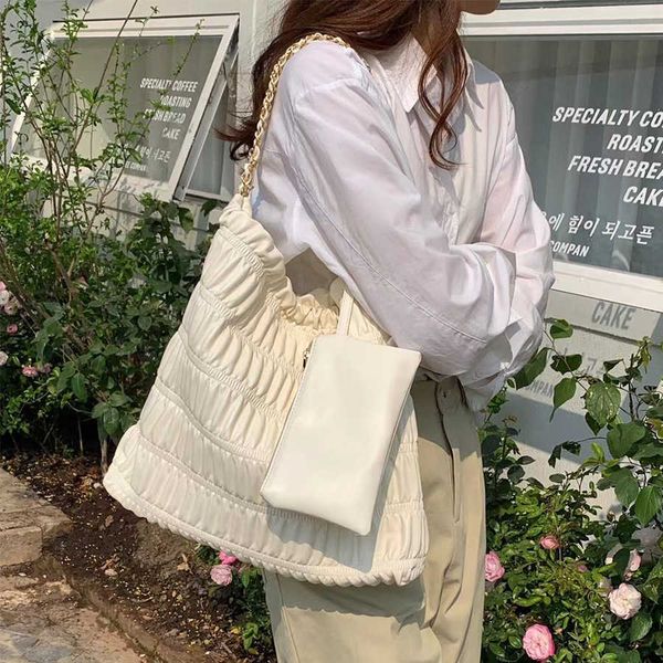 small fragrant wind pleated chain tote bag fashionable simple soft single shoulder bag for mother and child small and medium quality underar
small fragrant wind pleated chain tote bag fashionable simple soft single shoulder bag for mother and child small and medium quality underar