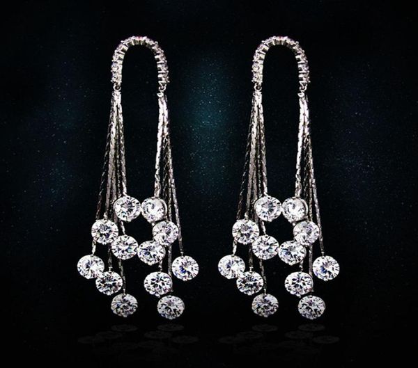 vecalon fashion tassels line dangle earring 5a zircon cz 925 silver engagement wedding drop earring for women bridal jewelry6976137, Golden;silver
vecalon fashion tassels line dangle earring 5a zircon cz 925 silver engagement wedding drop earring for women bridal jewelry6976137, Golden;silver