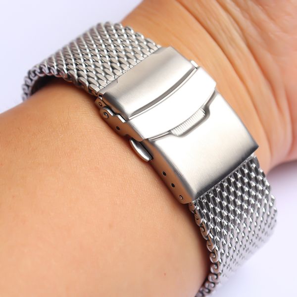 watch bands watchband stainless steel shark mesh watch bands strap bracelet with safety folding buckle 20mm accessories for men 230712, Black;brown
watch bands watchband stainless steel shark mesh watch bands strap bracelet with safety folding buckle 20mm accessories for men 230712, Black;brown