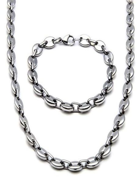 2020 new stainless steel jewelry necklace for men women coffee bean shape melon seed chain stainless steel choker necklace jewelry9000182, Silver
2020 new stainless steel jewelry necklace for men women coffee bean shape melon seed chain stainless steel choker necklace jewelry9000182, Silver