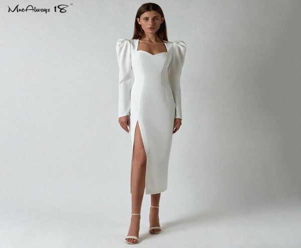 casual dresses elegant bodycon midi dress women white high split puff sleeve autumn winter evening party ladies3939509, Black;gray
casual dresses elegant bodycon midi dress women white high split puff sleeve autumn winter evening party ladies3939509, Black;gray