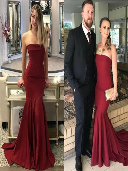 strapless burgundy satin mermaid evening dresses simple elegant mermaid prom dresses custom made long prom dresses sweep train2556192, Black;red
strapless burgundy satin mermaid evening dresses simple elegant mermaid prom dresses custom made long prom dresses sweep train2556192, Black;red