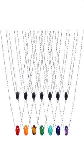 double layers stainless steel chian 10mm natural 7 chakras stone 8mm black lava bead aromatherapy essential oil diffuser necklace1965866, Silver
double layers stainless steel chian 10mm natural 7 chakras stone 8mm black lava bead aromatherapy essential oil diffuser necklace1965866, Silver