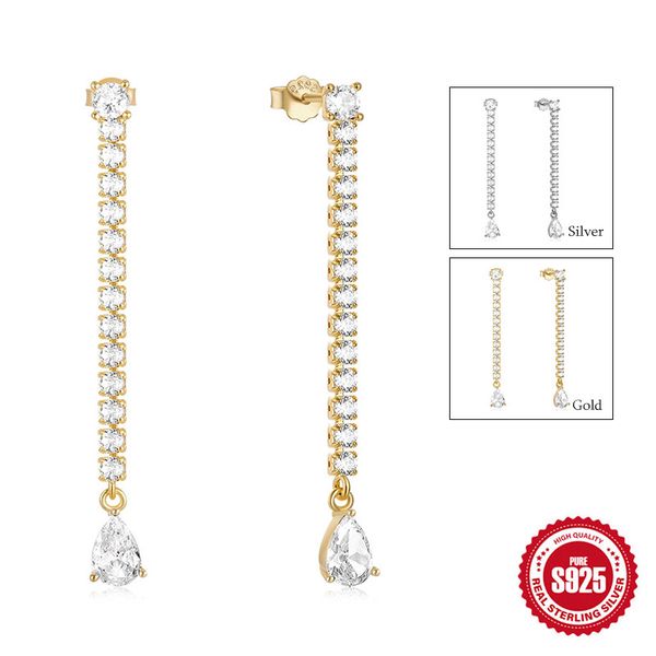 luxury cz diamond earrings studs 925 sterling silver 2023 new designer long earring 43mm iced out aaa cubic zirconia for wedding women ear s, Golden;silver
luxury cz diamond earrings studs 925 sterling silver 2023 new designer long earring 43mm iced out aaa cubic zirconia for wedding women ear s, Golden;silver