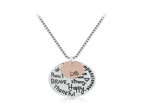 twotone quotbequot graffiti friend brave happy strong thankfull lettering charm round pendant necklaces for women039s fas7437743, Silver
twotone quotbequot graffiti friend brave happy strong thankfull lettering charm round pendant necklaces for women039s fas7437743, Silver