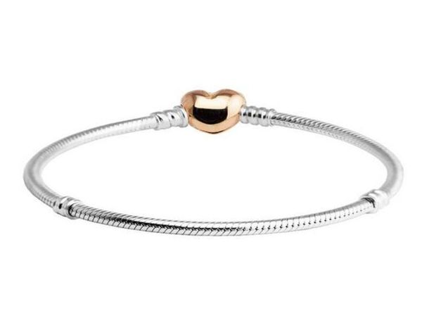 fits pandora beads rose golden heart clasp snake chain silver bracelets for women and men jewelry diy original silver 925 charms b8400255, Golden;silver
fits pandora beads rose golden heart clasp snake chain silver bracelets for women and men jewelry diy original silver 925 charms b8400255, Golden;silver