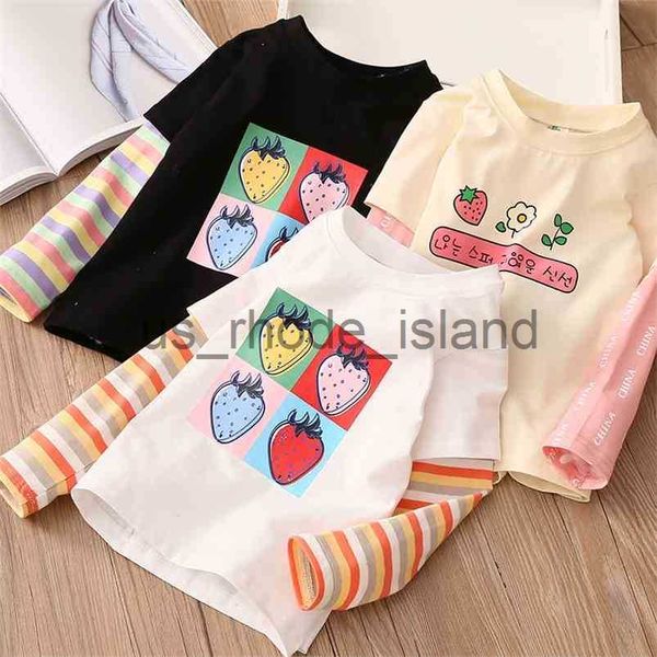 t-shirts spring autumn fashion 2 3 4 6-10 years cotton striped sleeve color patchwork cartoon cute basic t-shirt for kids baby girls 210625, Blue
t-shirts spring autumn fashion 2 3 4 6-10 years cotton striped sleeve color patchwork cartoon cute basic t-shirt for kids baby girls 210625, Blue