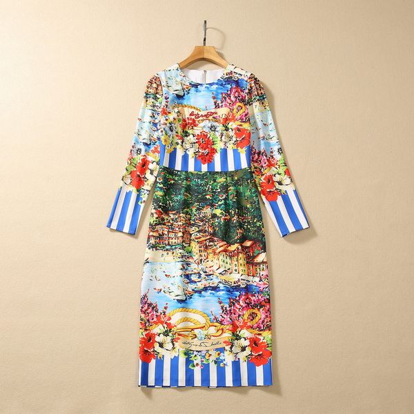 european and american women's dress 2023 summer new style round neck beads long sleeve striped landscape print fashion dress xxl, Black;gray
european and american women's dress 2023 summer new style round neck beads long sleeve striped landscape print fashion dress xxl, Black;gray