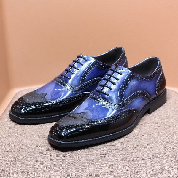 dress shoes luxury men's oxfords genuine patent leather lace up wedding party office dress shoes for men brogue wingtip formal oxfords, Black
dress shoes luxury men's oxfords genuine patent leather lace up wedding party office dress shoes for men brogue wingtip formal oxfords, Black
