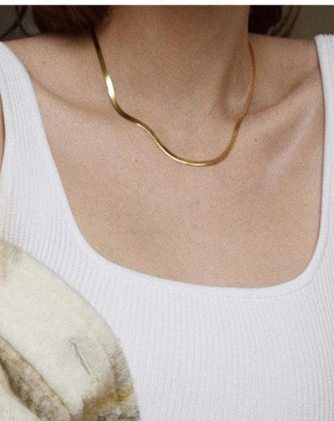 titanium steel 18k gold plated choker metal wind bone chain necklace4519235, Silver
titanium steel 18k gold plated choker metal wind bone chain necklace4519235, Silver