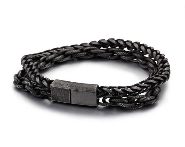 mens bracelet stainless steel 10 inch heavy duty double layer braided chain bracelet retro punk jewelry gift254a5730313, Black
mens bracelet stainless steel 10 inch heavy duty double layer braided chain bracelet retro punk jewelry gift254a5730313, Black