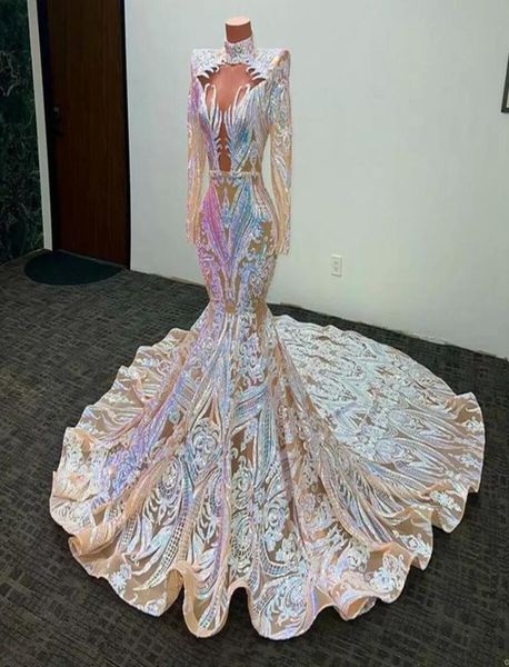 2022 sparkly mermaid modest evening gown long sleeves african sequins applique high neck robe de bal blanche fishtail sweep train 4008401, Black;red
2022 sparkly mermaid modest evening gown long sleeves african sequins applique high neck robe de bal blanche fishtail sweep train 4008401, Black;red