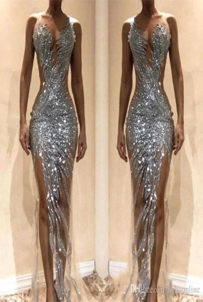 gorgeous silver mermaid evening dresses see through tulle bodice split long women occasion prom gowns bc06216661215, Black
gorgeous silver mermaid evening dresses see through tulle bodice split long women occasion prom gowns bc06216661215, Black