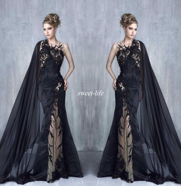 2020 tony chaaya mermaid evening dresses black lace appliques prom gowns with cape illusion tulle beaded applique celebrity f8286878, Black;red
2020 tony chaaya mermaid evening dresses black lace appliques prom gowns with cape illusion tulle beaded applique celebrity f8286878, Black;red