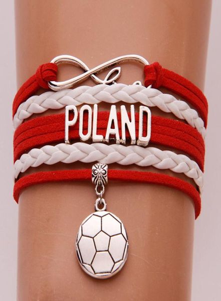 infinity love poland bracelets bangles soccerheart charm braided pu leather for women men bracelet jewelry drop 4369190, Golden;silver
infinity love poland bracelets bangles soccerheart charm braided pu leather for women men bracelet jewelry drop 4369190, Golden;silver