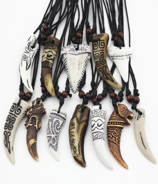 fashion jewelry whole 12pcslot mixed cool imitation bone carved dragon totem sharkwolf tooth pendant necklace amulets drop s7225802, Silver
fashion jewelry whole 12pcslot mixed cool imitation bone carved dragon totem sharkwolf tooth pendant necklace amulets drop s7225802, Silver