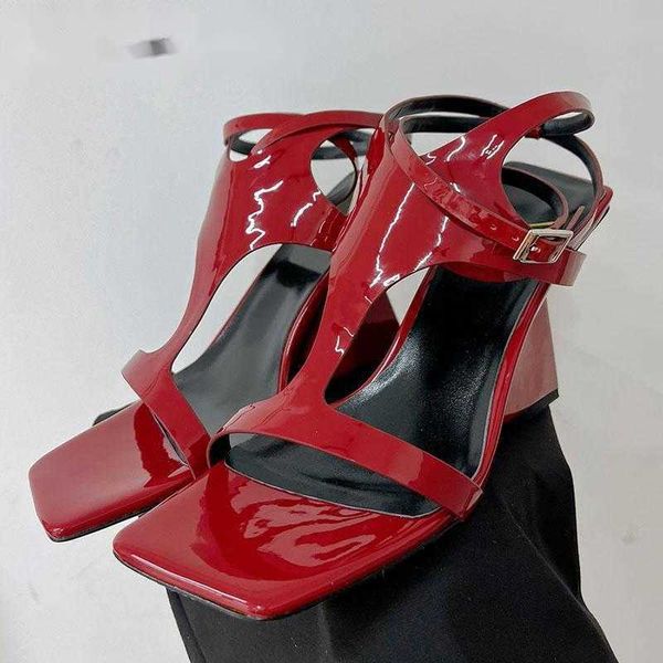 sandals patent leather wedges heels t-strap ladies square toe pumps summer banquet dress woman shoes, Black
sandals patent leather wedges heels t-strap ladies square toe pumps summer banquet dress woman shoes, Black
