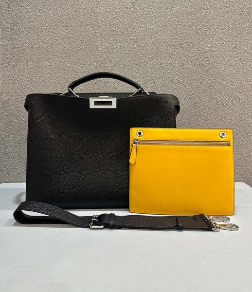 new women's tote high-end quality shoulder bag crossbody bag detachable interior pocket side with yellow leather strap detachable
new women's tote high-end quality shoulder bag crossbody bag detachable interior pocket side with yellow leather strap detachable