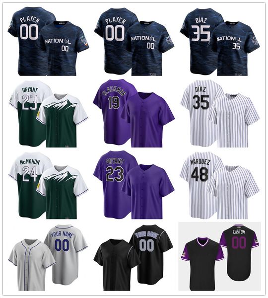 stitched 2023 all-star baseball jerseys 35 elias diaz 19 charlie blackmon 23 kris bryant 24 ryan mcmahon 48 german marquez kyle and austin g, Blue;black
stitched 2023 all-star baseball jerseys 35 elias diaz 19 charlie blackmon 23 kris bryant 24 ryan mcmahon 48 german marquez kyle and austin g, Blue;black