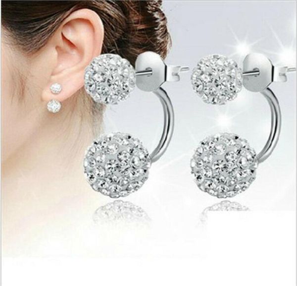 925 silverplated crystal ball female earrings 2 korean style exquisite ear jewelry hypoallergenic shambhala ball fashion earrings1973962, Golden;silver
925 silverplated crystal ball female earrings 2 korean style exquisite ear jewelry hypoallergenic shambhala ball fashion earrings1973962, Golden;silver