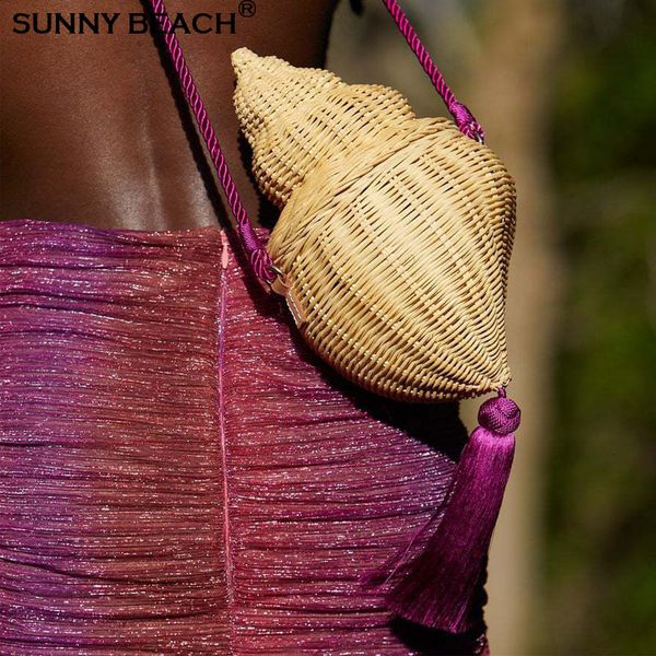 evening bags summer brand conch clutch rattan woven straw handbag fashion beach ladies shoulder crossbody designer messenger purses 230713 
evening bags summer brand conch clutch rattan woven straw handbag fashion beach ladies shoulder crossbody designer messenger purses 230713