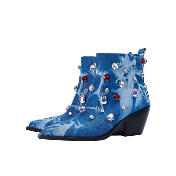 2023 new style lady women leather ankle boots chunky heels fashion pointed pillage toe booties casual party dress shoes heels colourful diam, Black
2023 new style lady women leather ankle boots chunky heels fashion pointed pillage toe booties casual party dress shoes heels colourful diam, Black