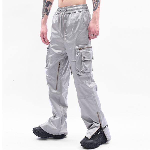 men's pants high street ankle zipper multi-pockets drawstring men's cargo pants straight loose casual y2k baggy overalls oversized, Black
men's pants high street ankle zipper multi-pockets drawstring men's cargo pants straight loose casual y2k baggy overalls oversized, Black