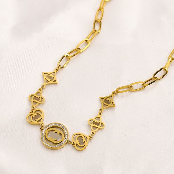 18k gold plated designer letter pendant necklace choker luxury classic design pendant double chain brand necklaces for women jewelry high qu, Silver
18k gold plated designer letter pendant necklace choker luxury classic design pendant double chain brand necklaces for women jewelry high qu, Silver