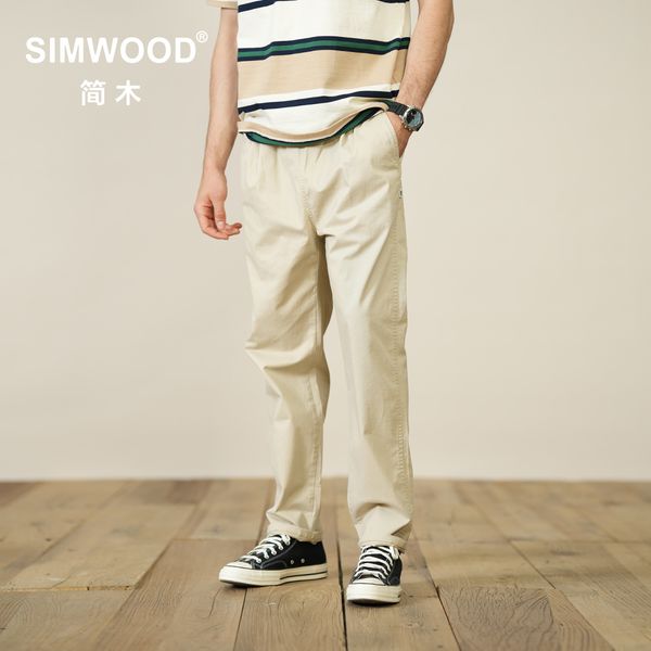 men's pants simwoodd spring summer men's causal pants lt02 ankle-length loose fit trousers classic chinos cotton sl130024 230712, Black
men's pants simwoodd spring summer men's causal pants lt02 ankle-length loose fit trousers classic chinos cotton sl130024 230712, Black