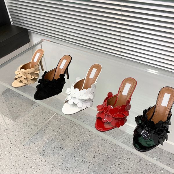 stiletto heel slides slippers genuine leather petal open toes luxury designer for slippers women luxury designer party evening shoes sandal, Black
stiletto heel slides slippers genuine leather petal open toes luxury designer for slippers women luxury designer party evening shoes sandal, Black