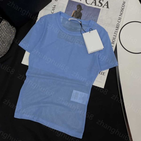 23ss womens t-shirt womens designer clothing tee round neck see-through gauze viscose diamond logo base short-sleeved t-shirt womens clothes, White
23ss womens t-shirt womens designer clothing tee round neck see-through gauze viscose diamond logo base short-sleeved t-shirt womens clothes, White