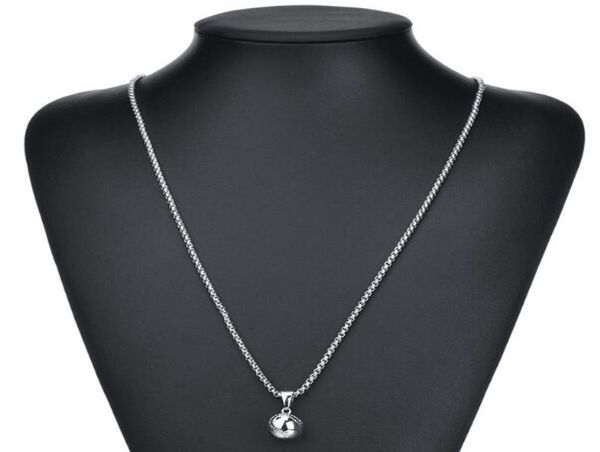 2020 baseball pendant necklace gold stainless steel chain necklace women men sport hip hop jewelry baseball lovers gift3460775, Silver