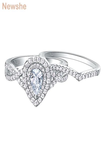 she 2 pcs 925 sterling silver wedding rings for women engagement ring sets 17ct pear shape teardrop aaaaa zircon br0829 2201225601134, Slivery;golden
she 2 pcs 925 sterling silver wedding rings for women engagement ring sets 17ct pear shape teardrop aaaaa zircon br0829 2201225601134, Slivery;golden