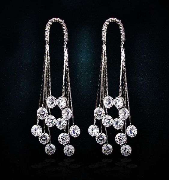 vecalon fashion tassels line dangle earring 5a zircon cz 925 silver engagement wedding drop earring for women bridal jewelry4868969, Golden;silver
vecalon fashion tassels line dangle earring 5a zircon cz 925 silver engagement wedding drop earring for women bridal jewelry4868969, Golden;silver