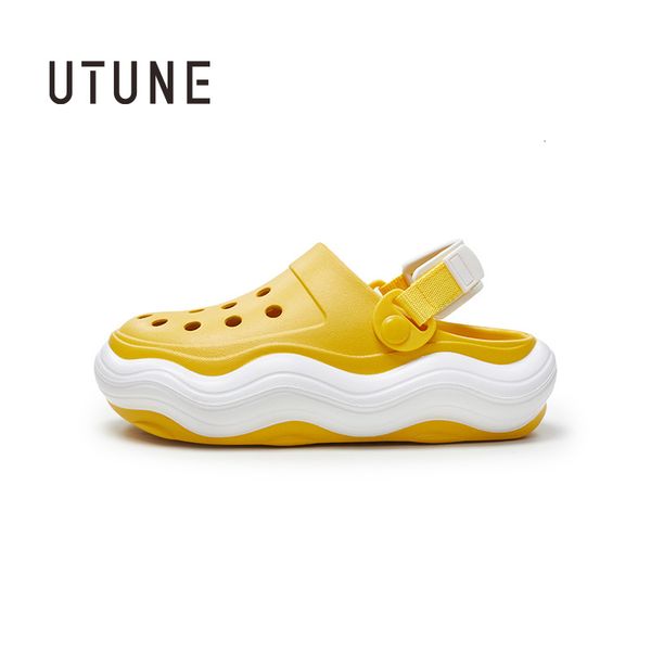 sandals utune wave hook loop cool women's men summer sandals platform thick sole garden shoes beach eva female male slides slippers 230, Black
sandals utune wave hook loop cool women's men summer sandals platform thick sole garden shoes beach eva female male slides slippers 230, Black