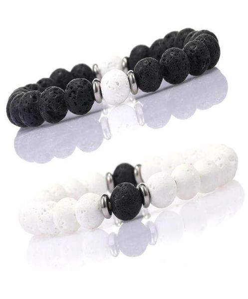 8mm black white natural lava stone bead bracelet for men women adjustable diffuser healing bracelet elastic yoga jewelry7721893
8mm black white natural lava stone bead bracelet for men women adjustable diffuser healing bracelet elastic yoga jewelry7721893