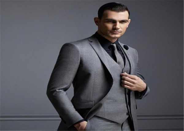 custom made dark grey groom tuxedos groomsmen notch lapel man wedding prom dinner suits jacketpantsvest 3 piece men0396469826, Black;gray
custom made dark grey groom tuxedos groomsmen notch lapel man wedding prom dinner suits jacketpantsvest 3 piece men0396469826, Black;gray