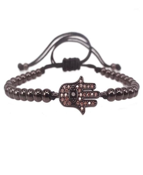 charm bracelets fashion men hamsa braceletblack round beads pave setting champagne cz connector braiding macrame bracelet for m6140991, Golden;silver
charm bracelets fashion men hamsa braceletblack round beads pave setting champagne cz connector braiding macrame bracelet for m6140991, Golden;silver