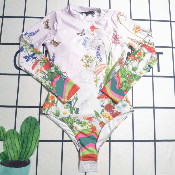 women one piece swimsuit beach swimming suits designer print floral letter bikini long sleeve jumpsuit fashion teenager girls tight swimming, White;black
women one piece swimsuit beach swimming suits designer print floral letter bikini long sleeve jumpsuit fashion teenager girls tight swimming, White;black
