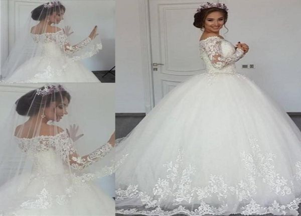 2020 luxury lace ball gown wedding dresses off shoulder long sleeve sweep train bridal gowns lace applique plus size african weddi1075988, White
2020 luxury lace ball gown wedding dresses off shoulder long sleeve sweep train bridal gowns lace applique plus size african weddi1075988, White