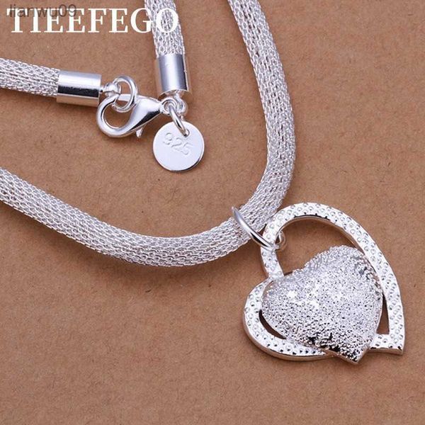 tieefego 925 sterling silver gorgeous fashion charm heart wedding lady love necklace noble luxury 18 inches silver jewelry l230704
tieefego 925 sterling silver gorgeous fashion charm heart wedding lady love necklace noble luxury 18 inches silver jewelry l230704