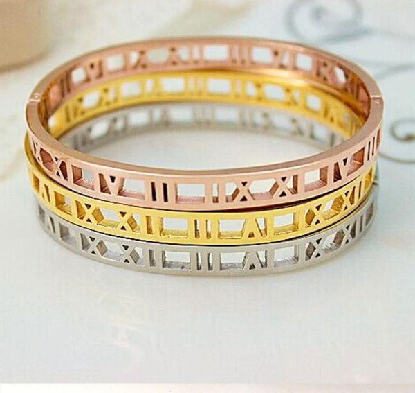 fashion charm tyme hollow roman numerals goldcolor 316l stainless steel lover bangle bracelet for women gift5836181, Black
fashion charm tyme hollow roman numerals goldcolor 316l stainless steel lover bangle bracelet for women gift5836181, Black