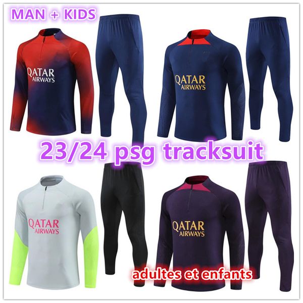 23 24 psgs tracksuits mbappe soccer jerseys tracksuit 2023 2024 classic style paris kids training suit long sleeve sergio ramos verratti ica, Black
23 24 psgs tracksuits mbappe soccer jerseys tracksuit 2023 2024 classic style paris kids training suit long sleeve sergio ramos verratti ica, Black