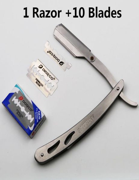 1set men straight barber edge steel razors folding shaving knife hair removal tools with 10pcs blades7596114
1set men straight barber edge steel razors folding shaving knife hair removal tools with 10pcs blades7596114