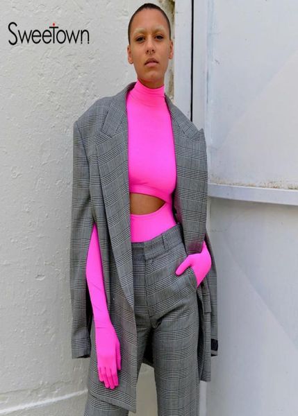sweetown winter fashion cut out long sleeve basic bodysuit with gloves slim body mujer turtleneck rompers women bodysuits mx29525056, Black;white
sweetown winter fashion cut out long sleeve basic bodysuit with gloves slim body mujer turtleneck rompers women bodysuits mx29525056, Black;white